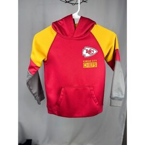 Kansas City Chiefs Hoodie Raglan Sleeve Pullover Football Youth